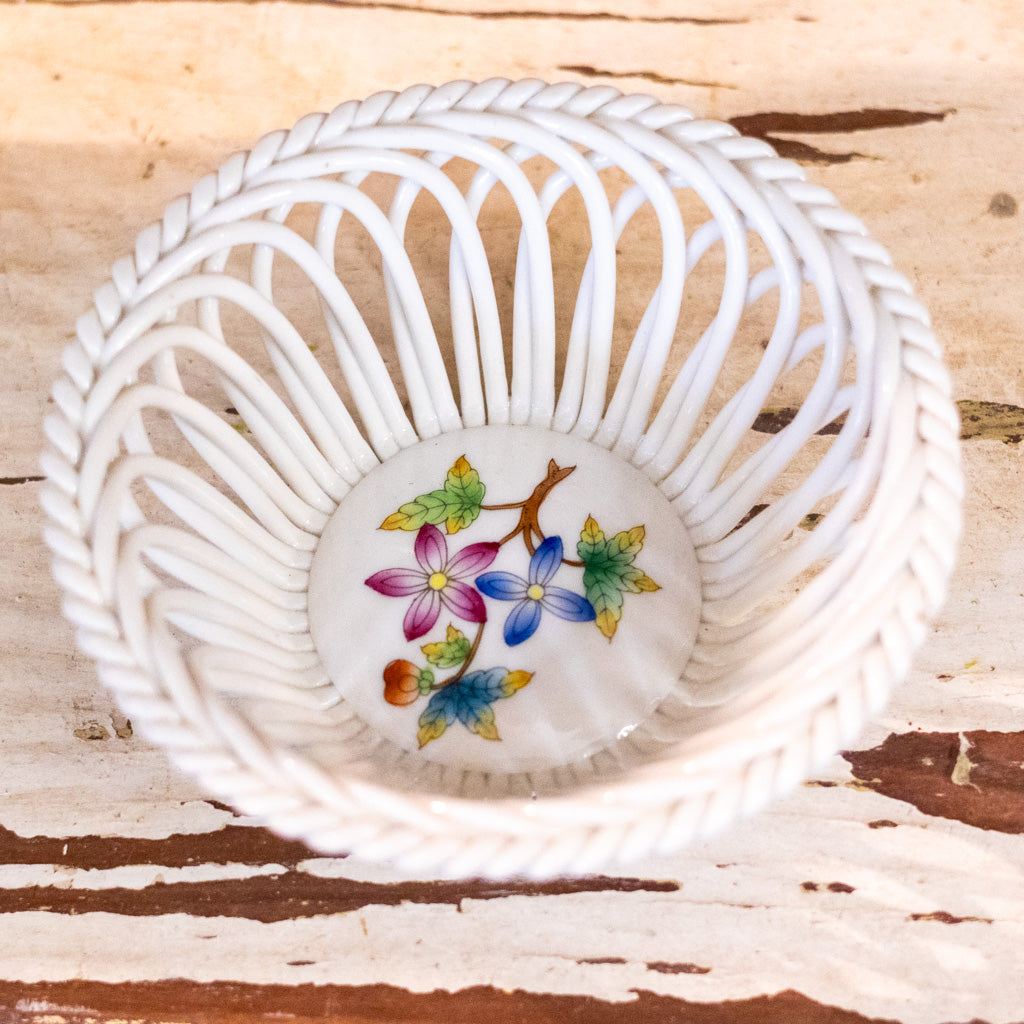 Vintage Herend Lattice Work Bowl