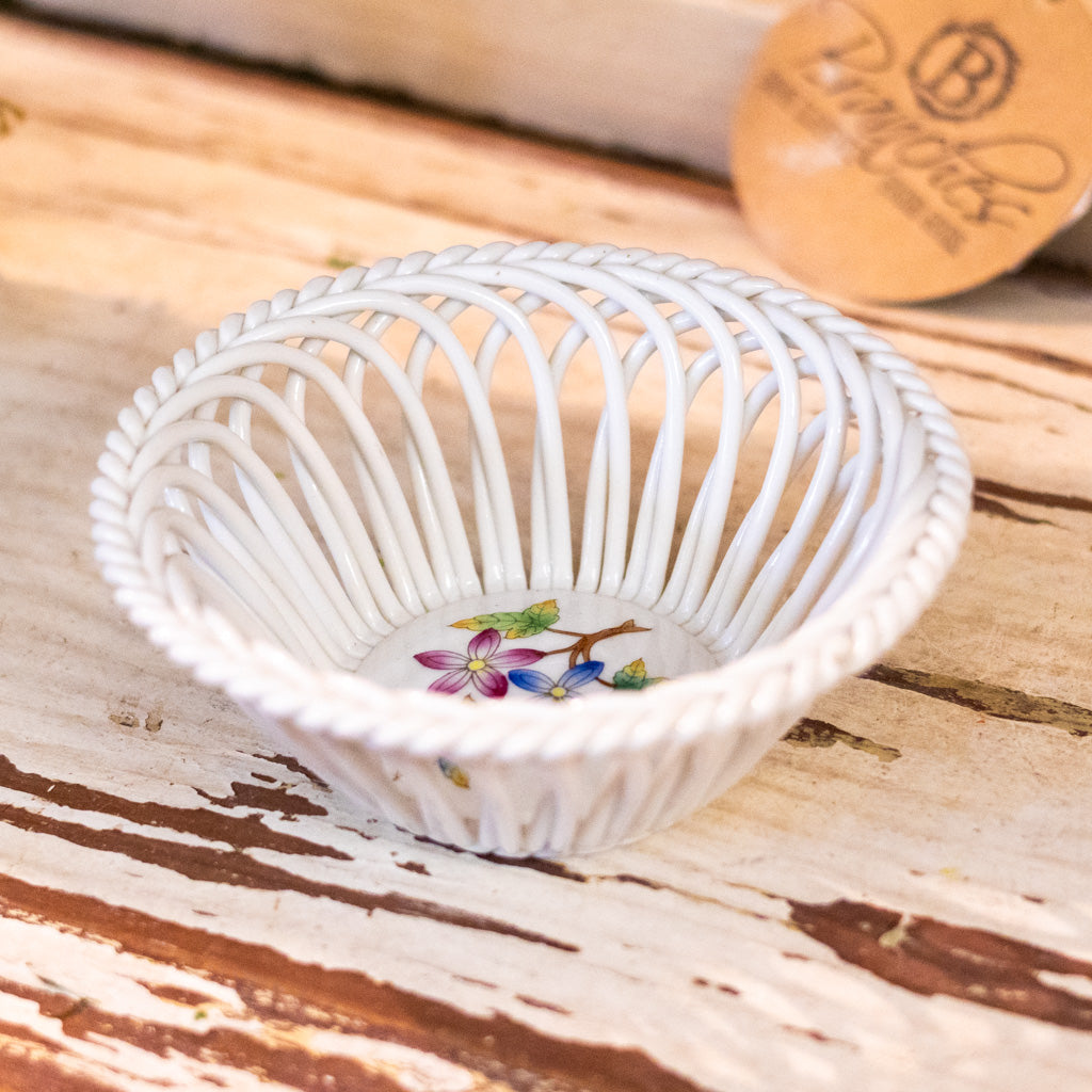 Vintage Herend Lattice Work Bowl