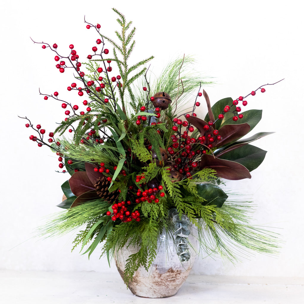 Jingle Bell Holiday Bouquet Grand Drop In