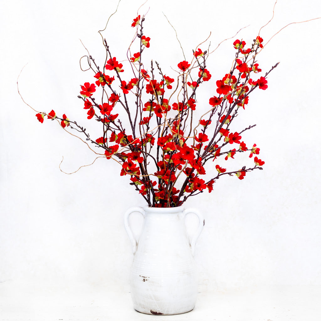 Branches and Red Blossoms Bouquet Drop In
