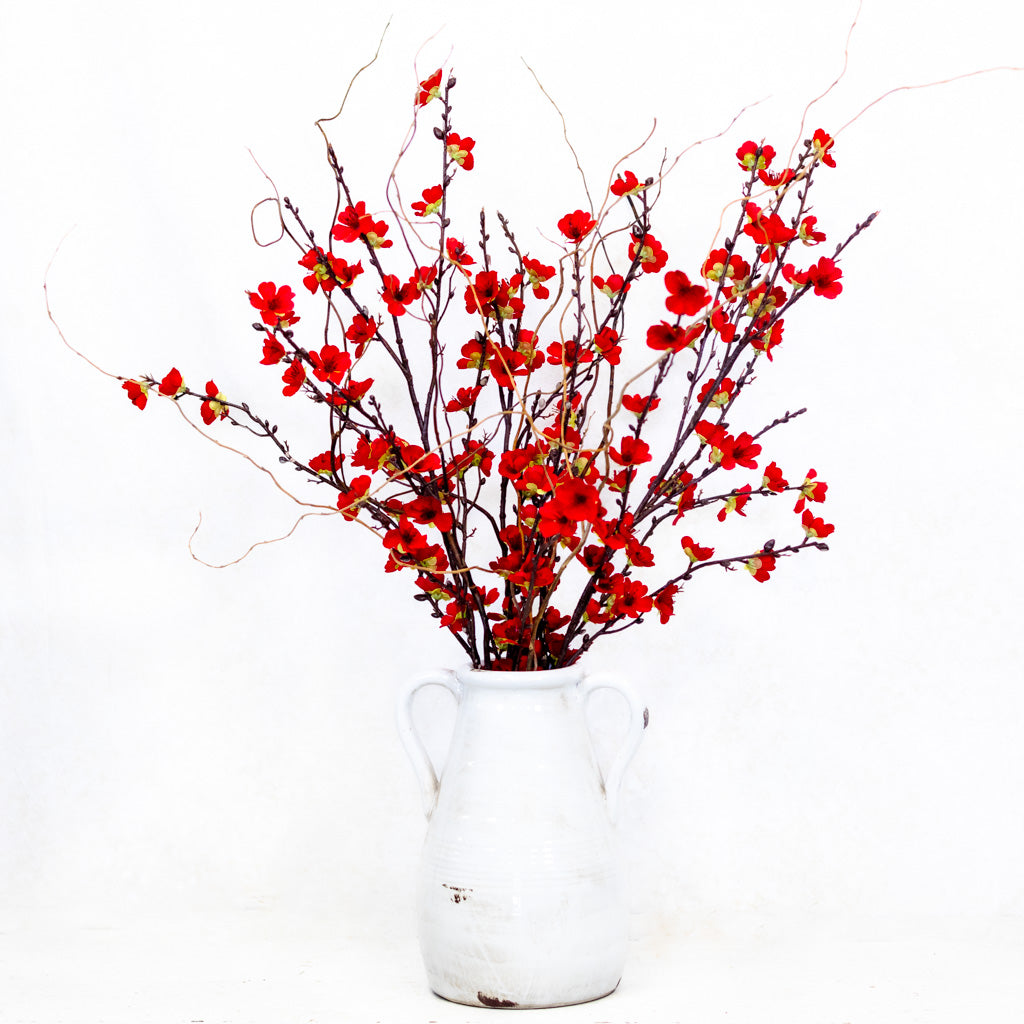 Branches and Red Blossoms Bouquet Drop In