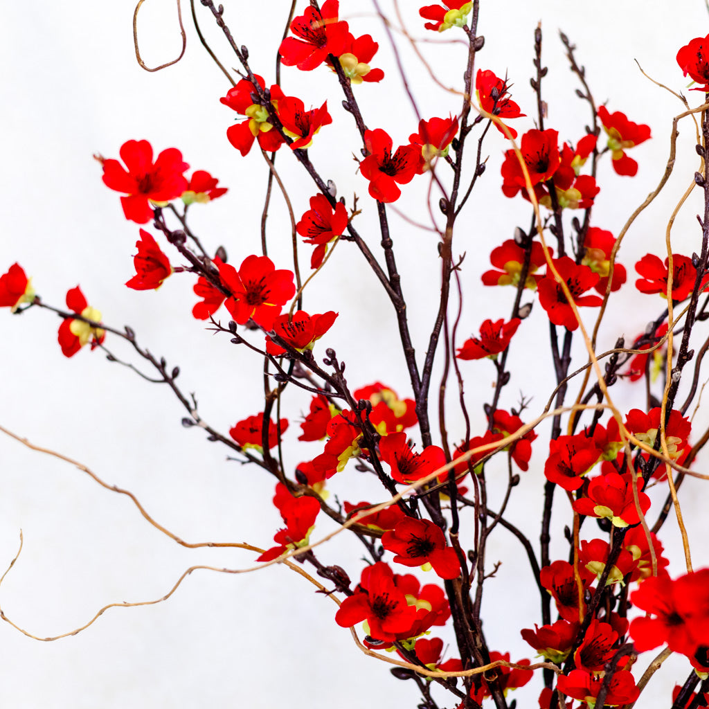 Branches and Red Blossoms Bouquet Drop In