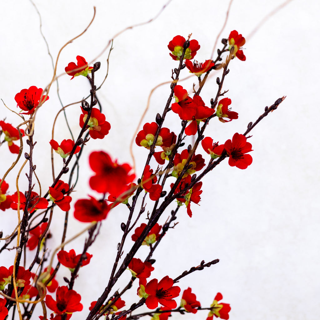 Branches and Red Blossoms Bouquet Drop In