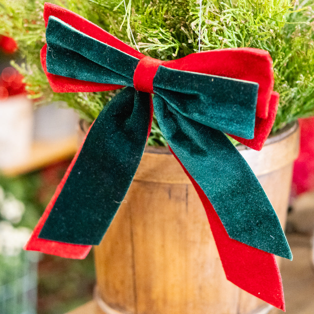 Bow Green Red Ornament
