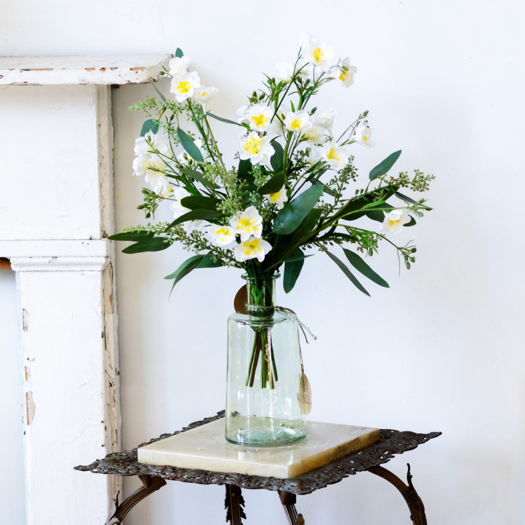 White Delphinium Bouquet Drop In