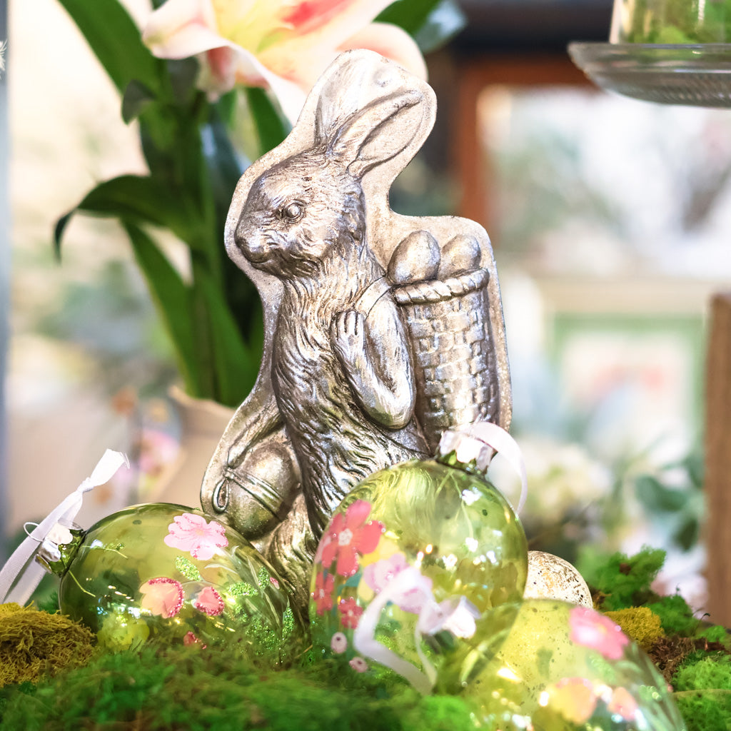 Antiqued Decorative Resin Easter Rabbit Candy Mold Standing