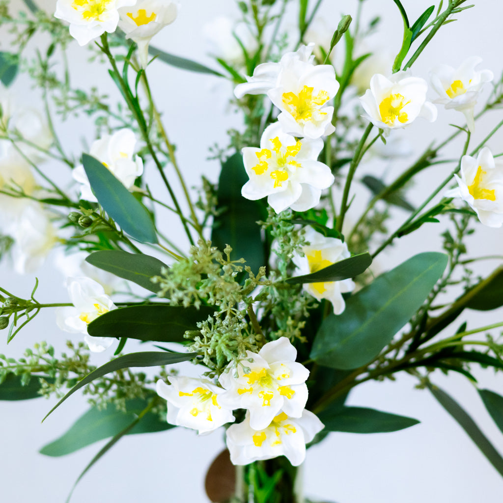White Delphinium Bouquet Drop In