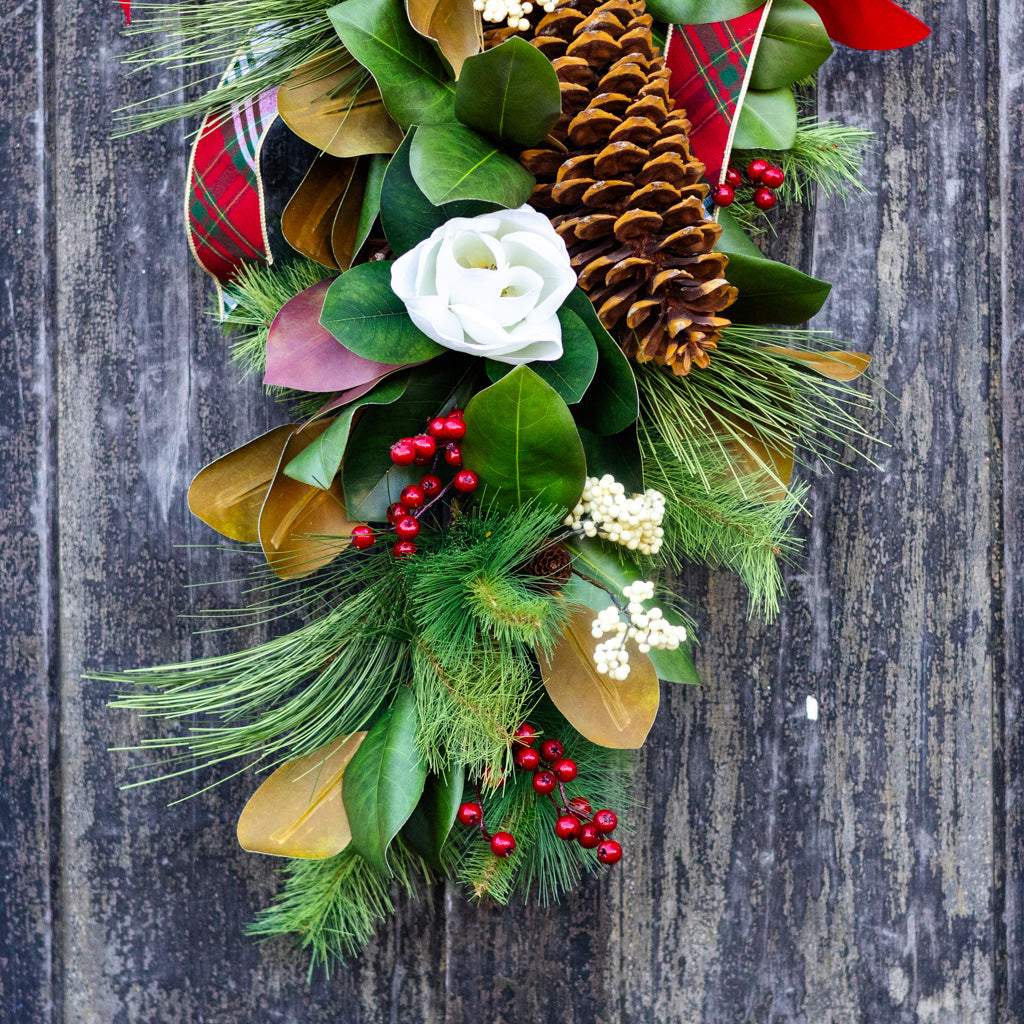 Sea Pines Holiday Down Drop with Bow