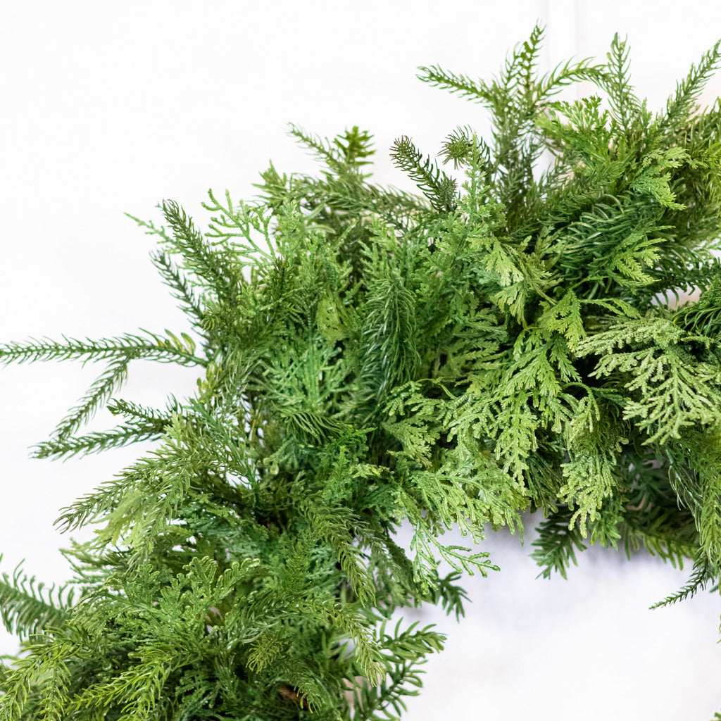 Real Touch Cedar Mixed Pine Juniper Wreath