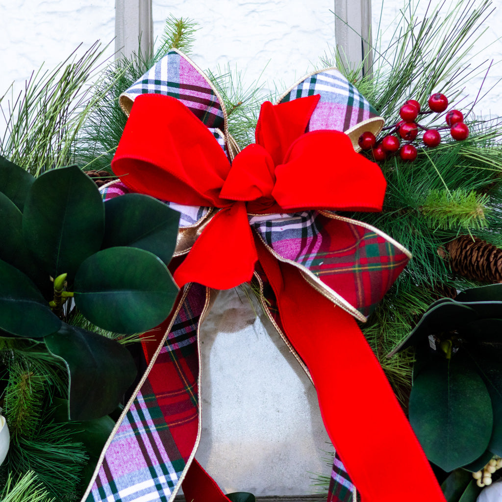 Sea Pines Holiday Wreath with Bow