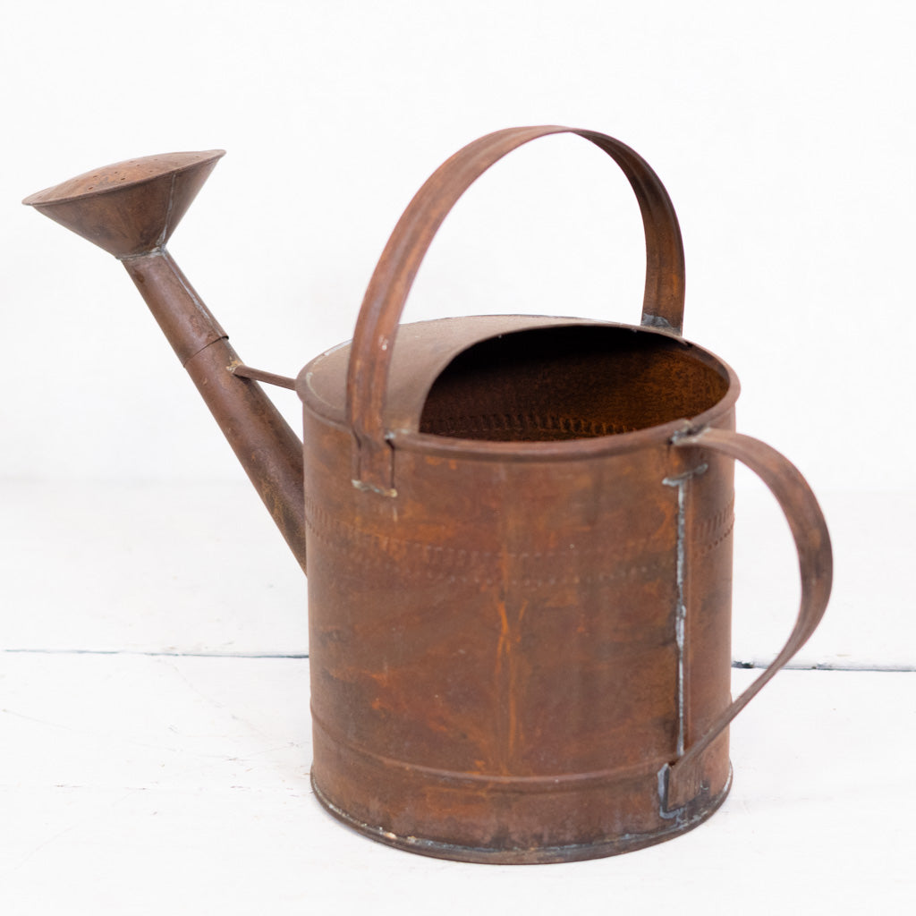 Copper Patina Metal Watering Can Large