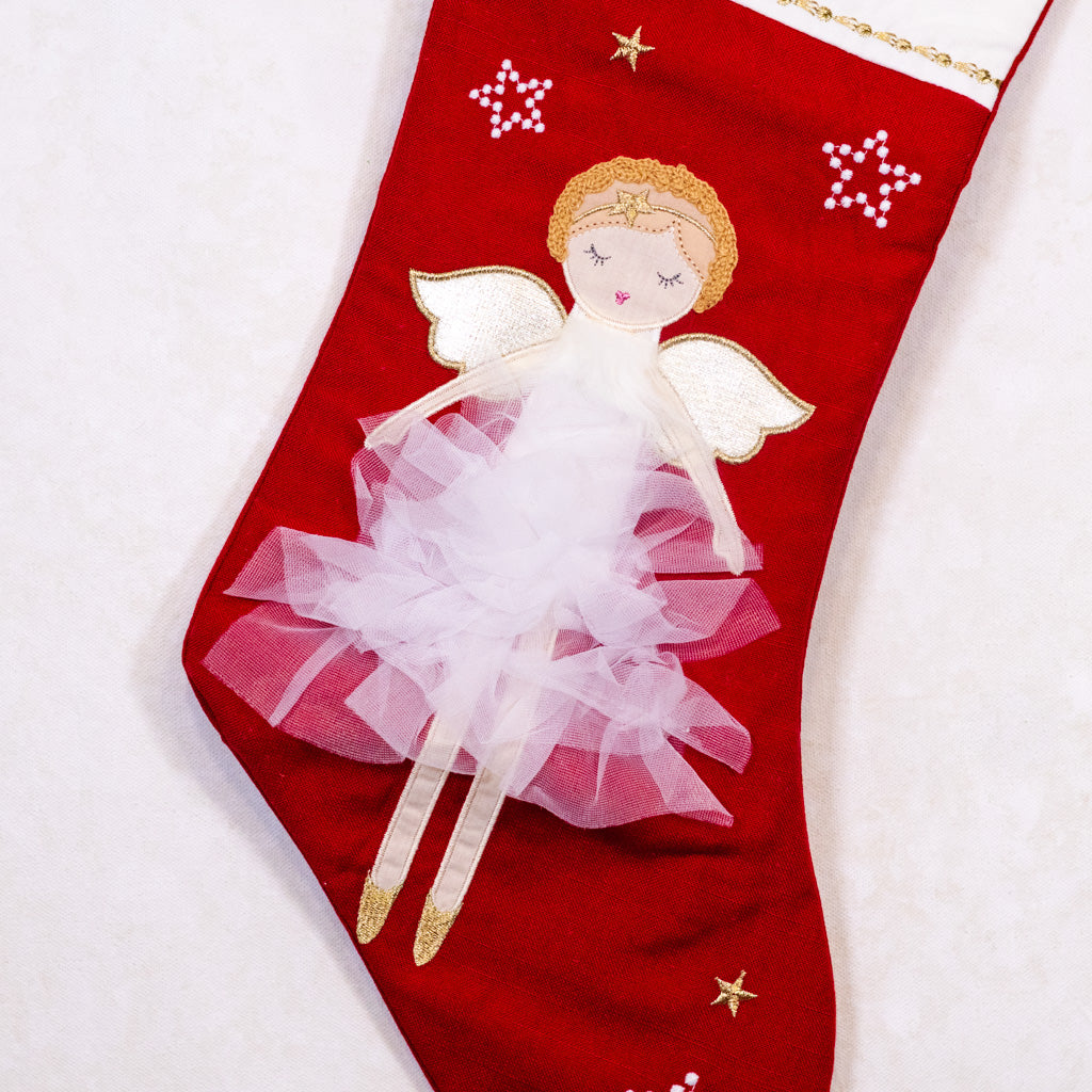 Celestial Angel Red Stocking