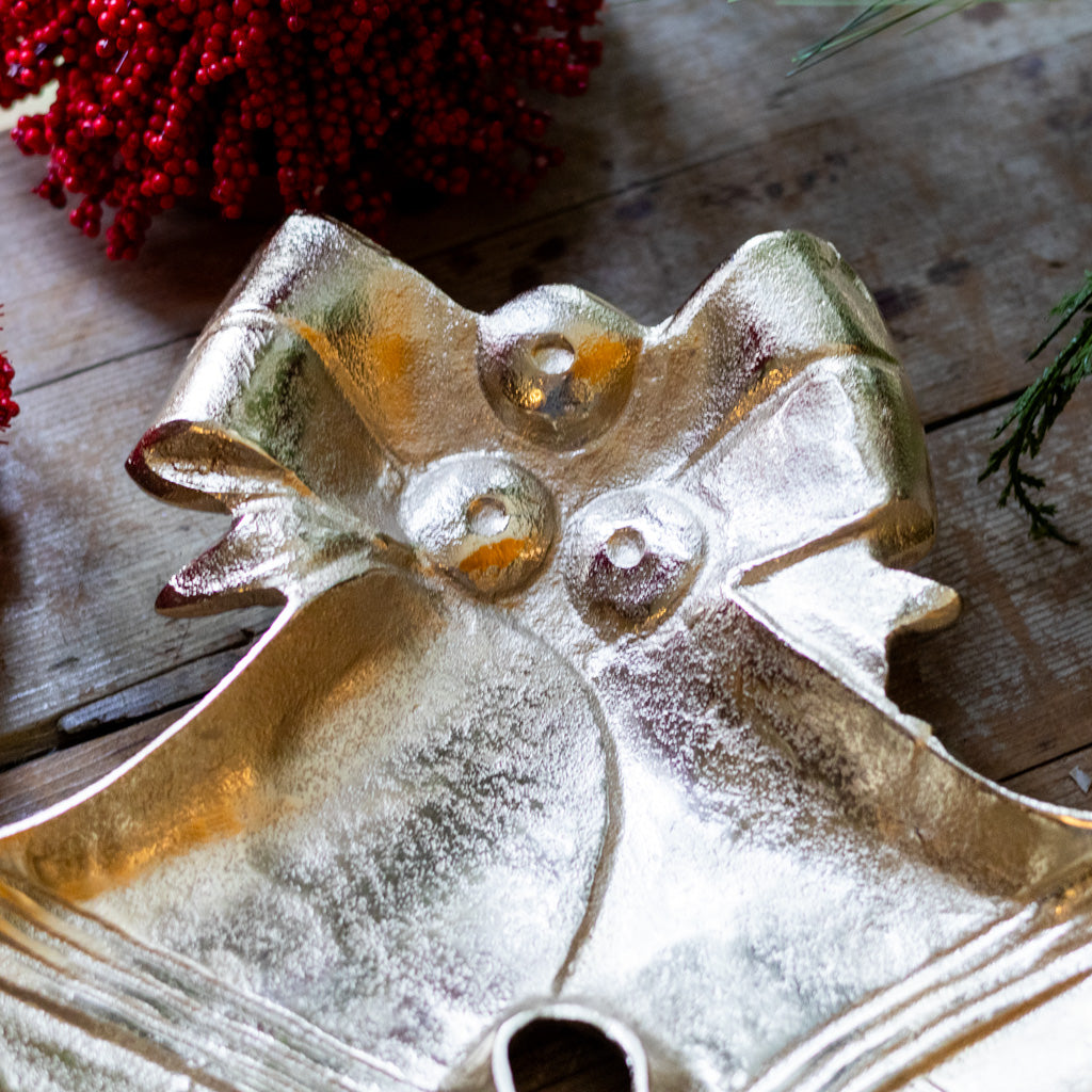 Antiqued Gold Bell Tray