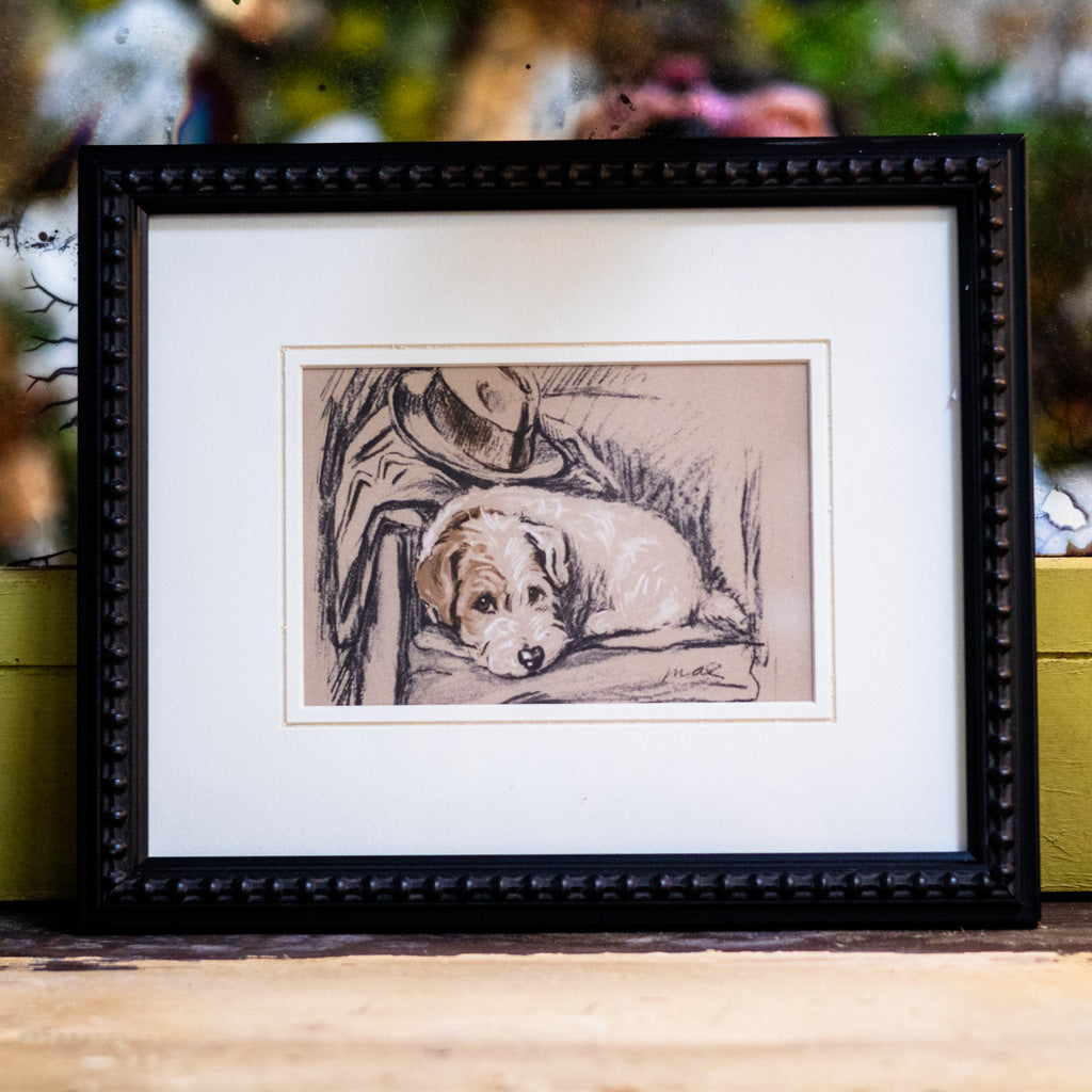 Framed Vintage Sealyham Terrier Sketch