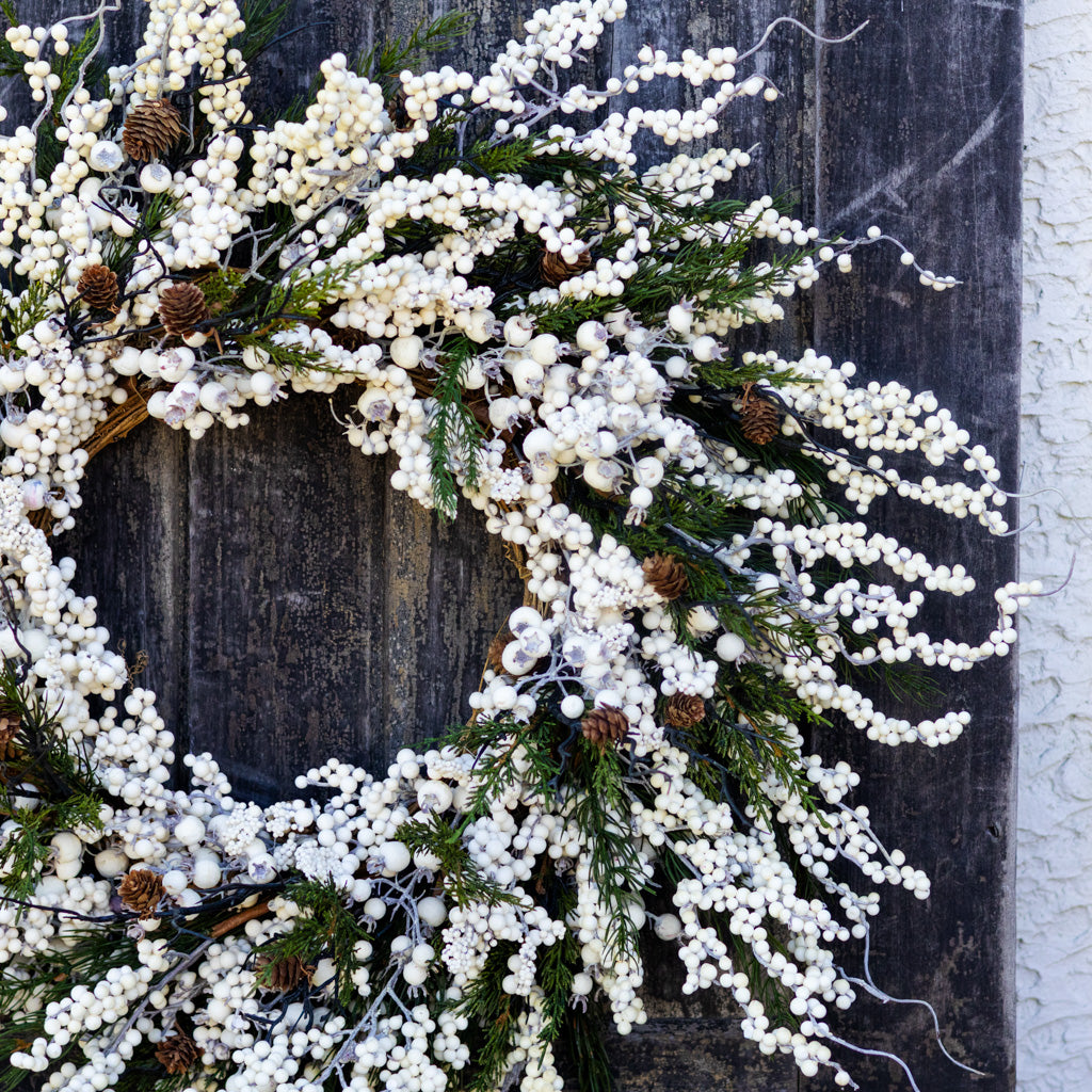 White Berry and Pine Wreath