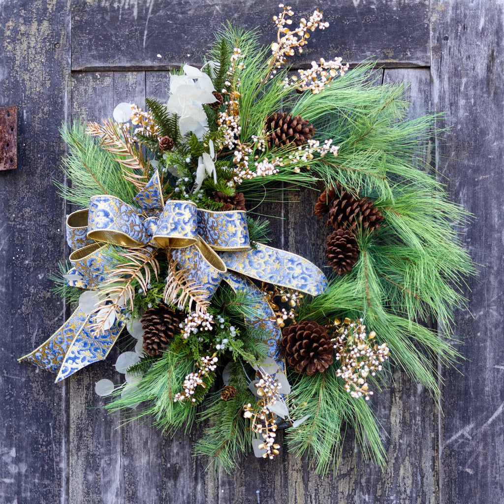 Blue Sandcastle Wreath