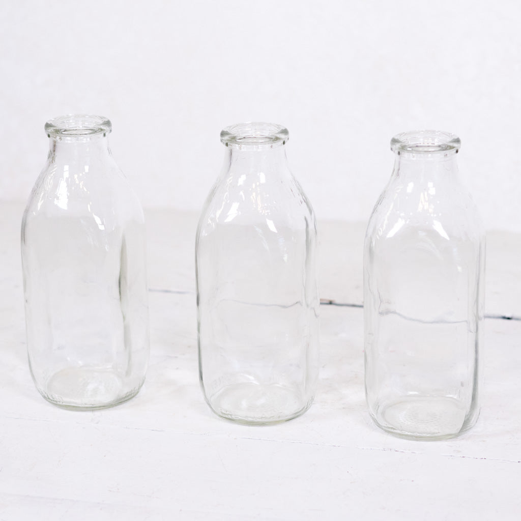 Vintage Glass Milk Bottle One Quart