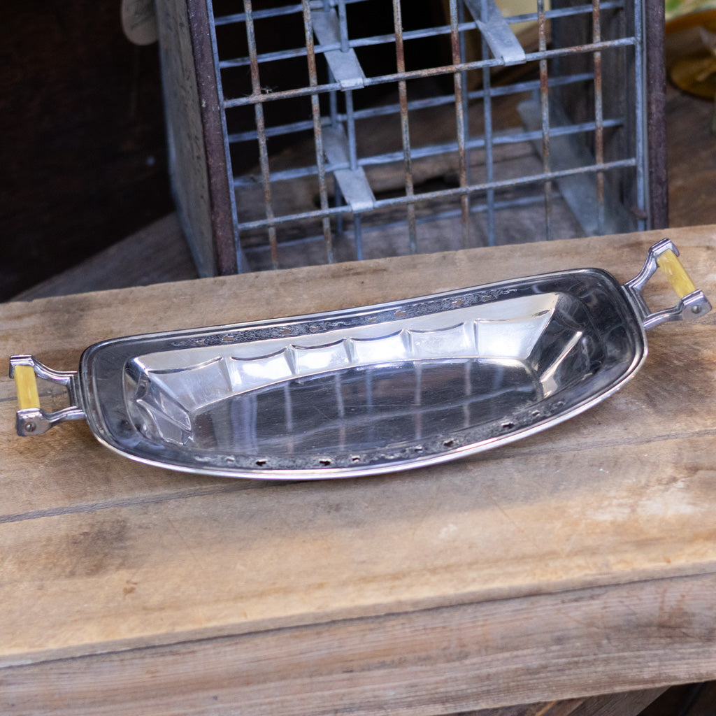 Chrome/Bakelite Bread Server Prohibition Era