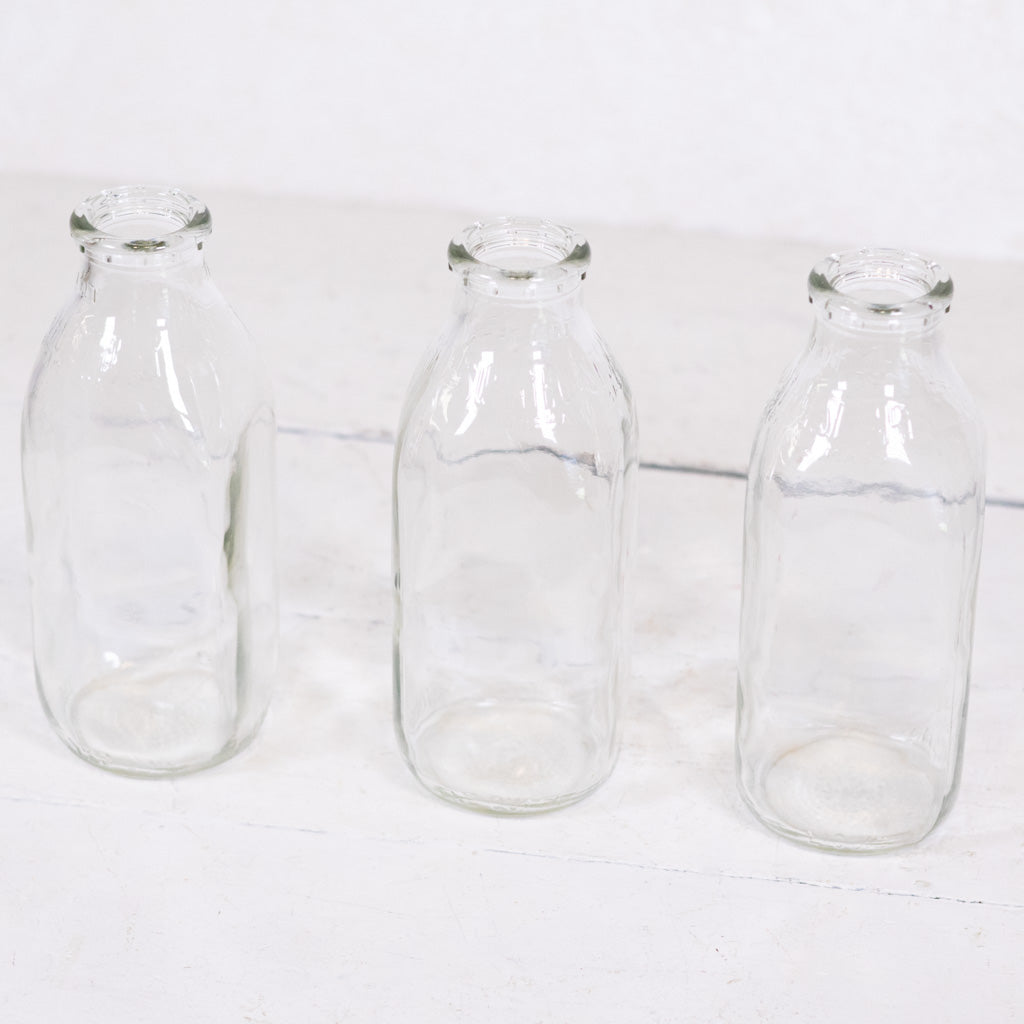 Vintage Glass Milk Bottle One Quart