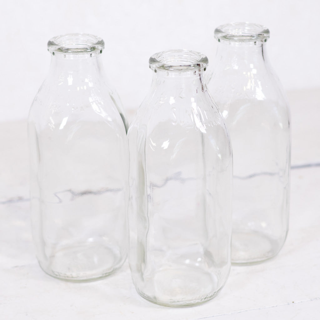 Vintage Glass Milk Bottle One Quart