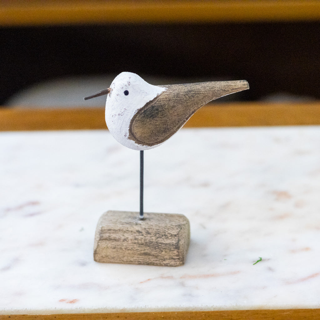 Seagull on Driftwood Medium