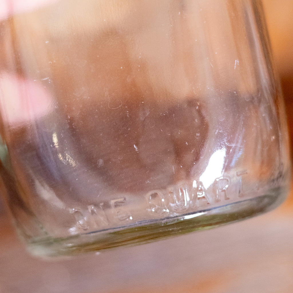 Vintage Glass Milk Bottle One Quart