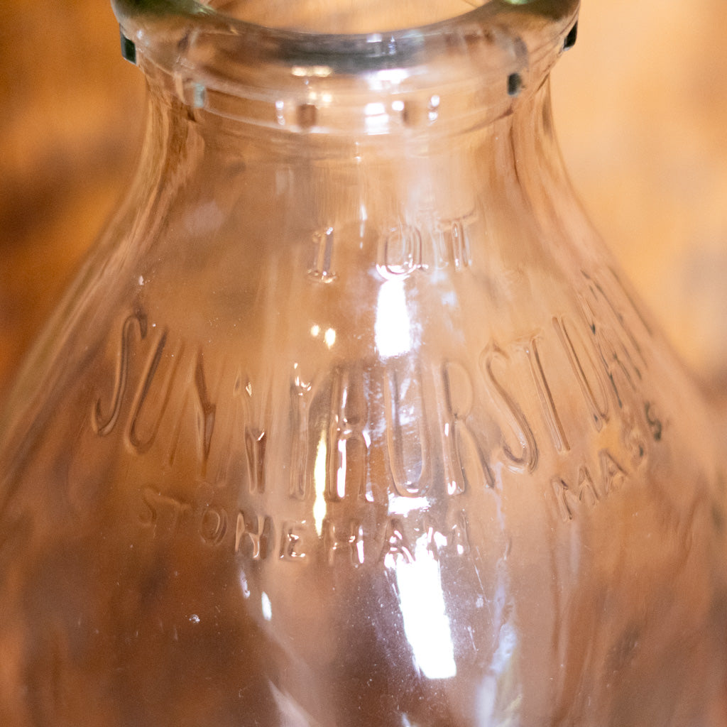 Vintage Glass Milk Bottle One Quart