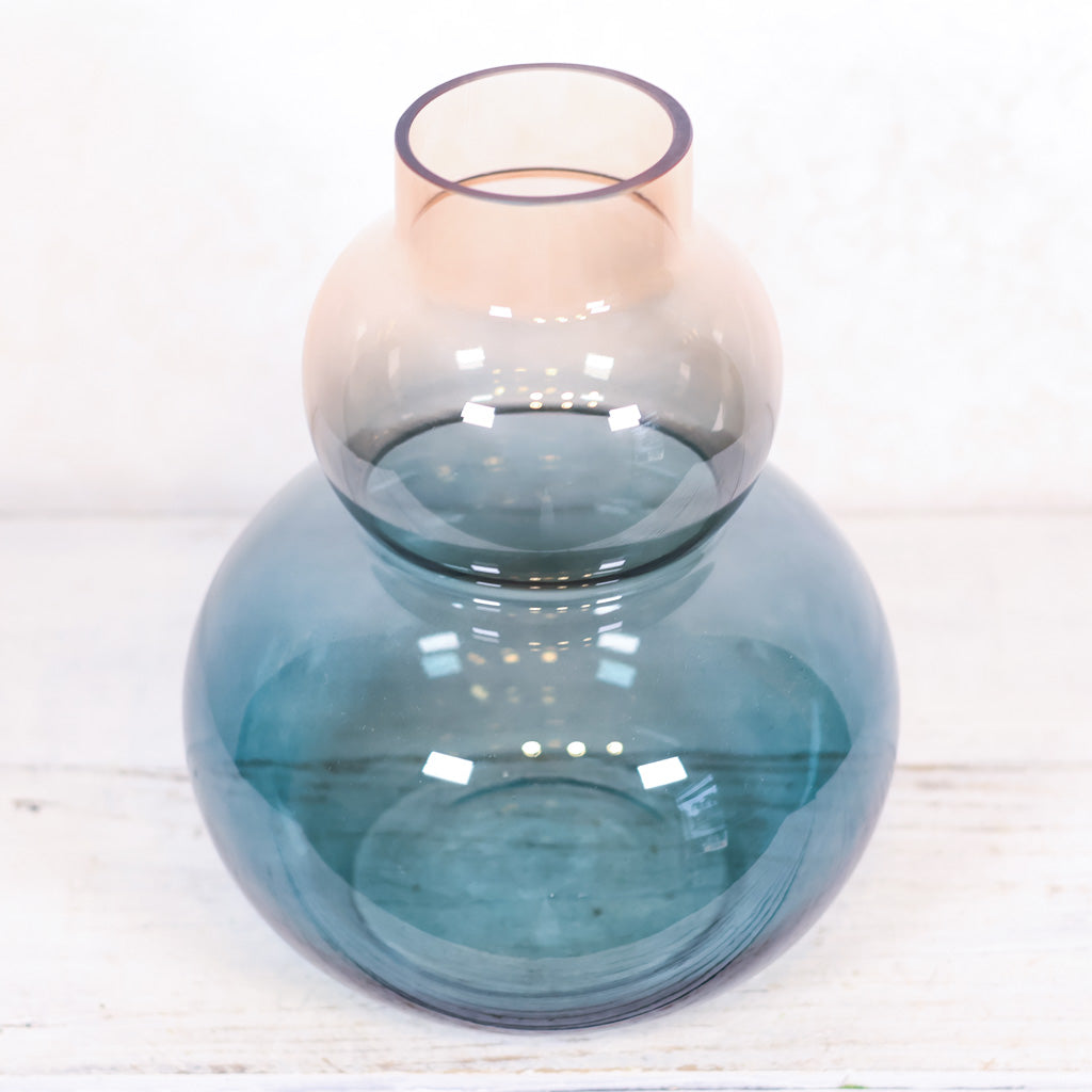 Twilight Two-Toned Bubble Glass Vase