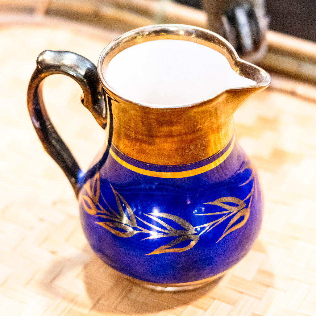 Vintage Wade Heath & Co Blue Copper Luster Pitcher