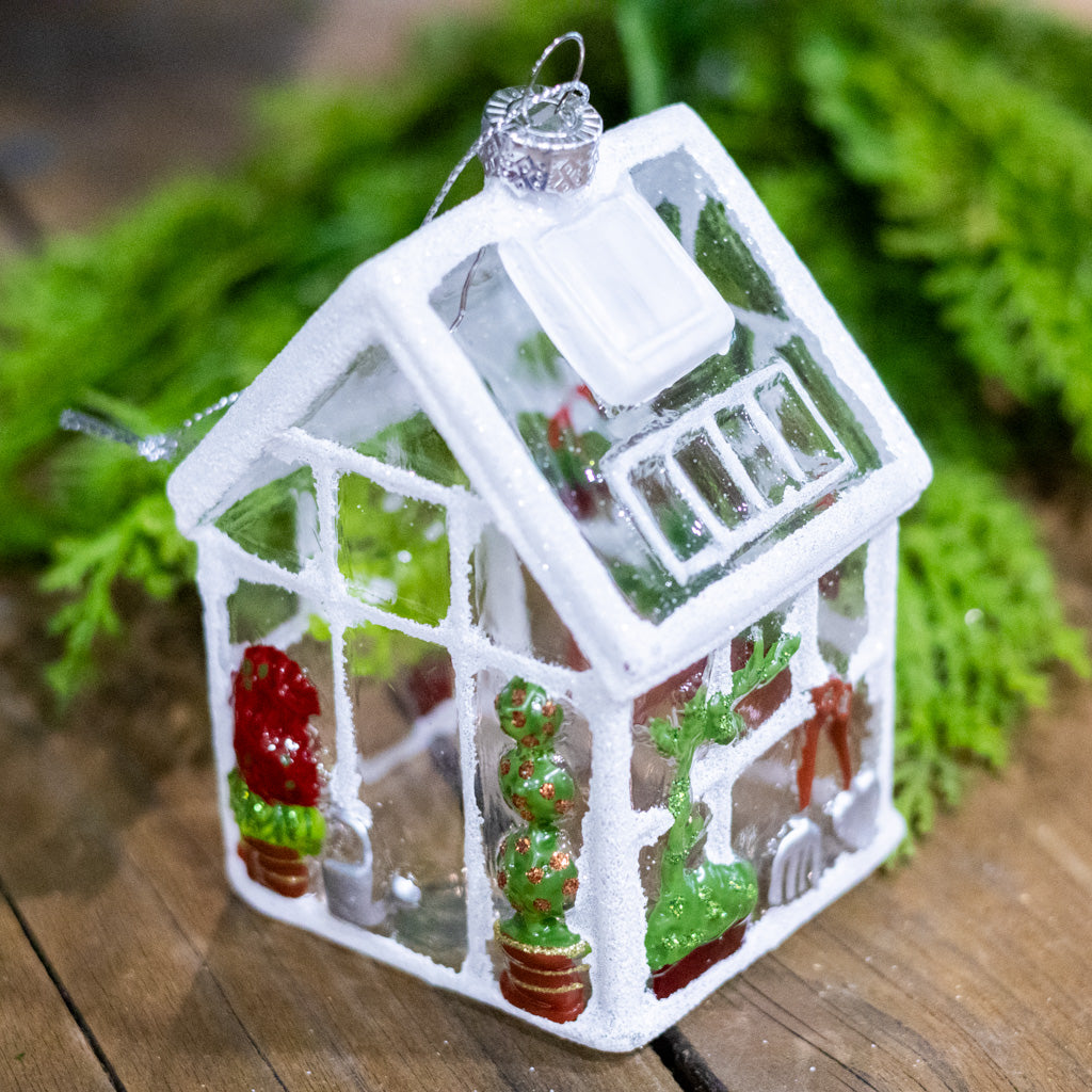 Glass Clear Garden Greenhouse Ornament