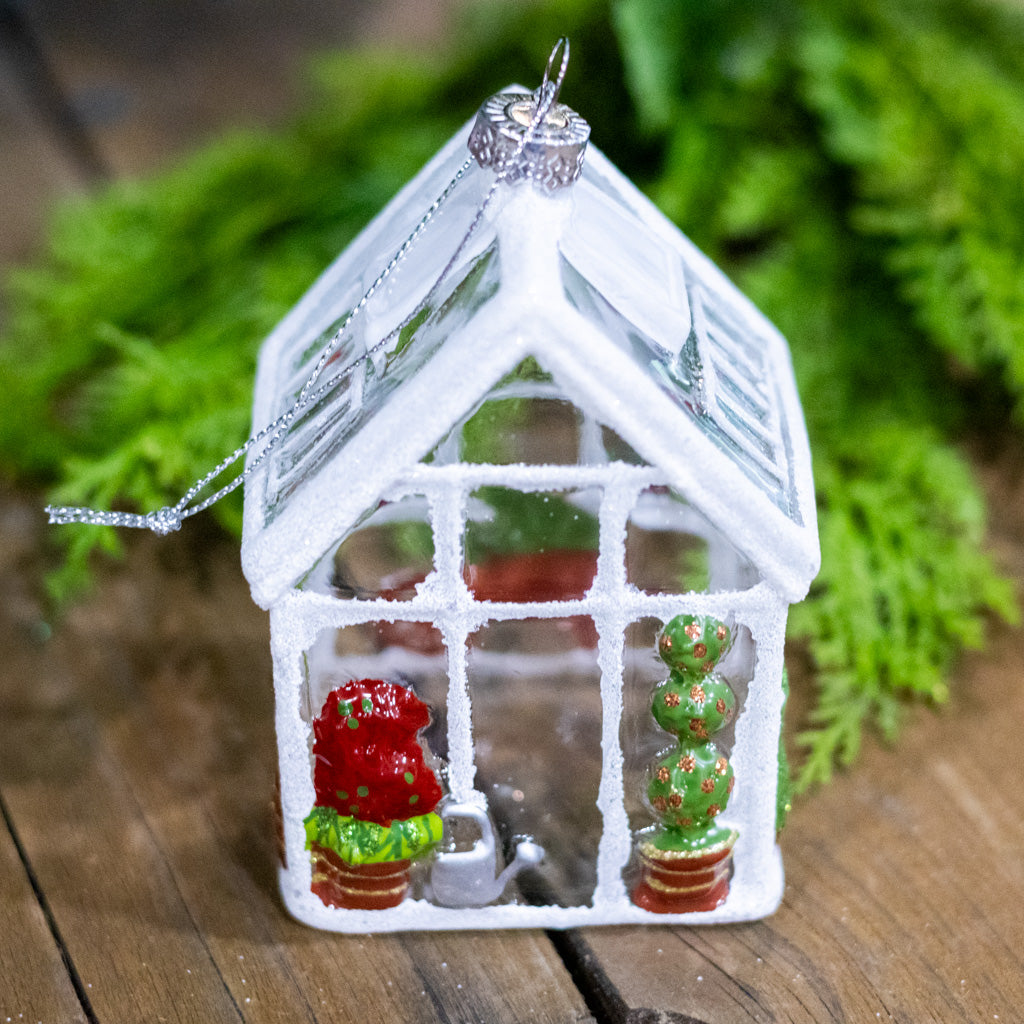 Glass Clear Garden Greenhouse Ornament