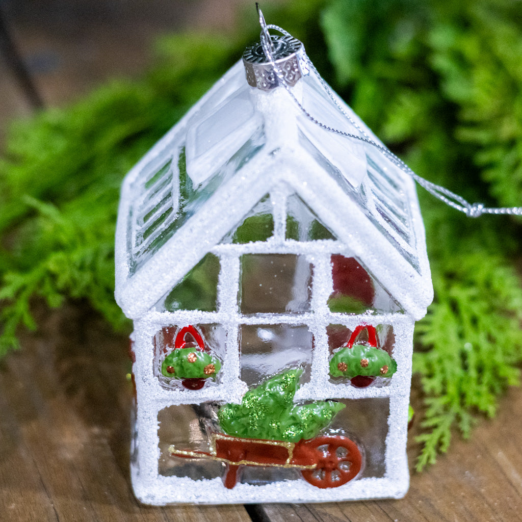 Glass Clear Garden Greenhouse Ornament