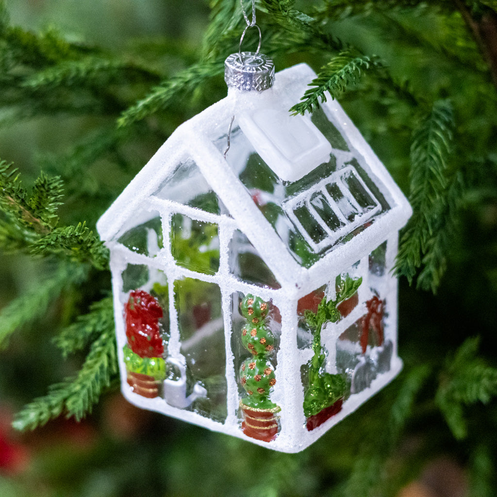 Glass Clear Garden Greenhouse Ornament