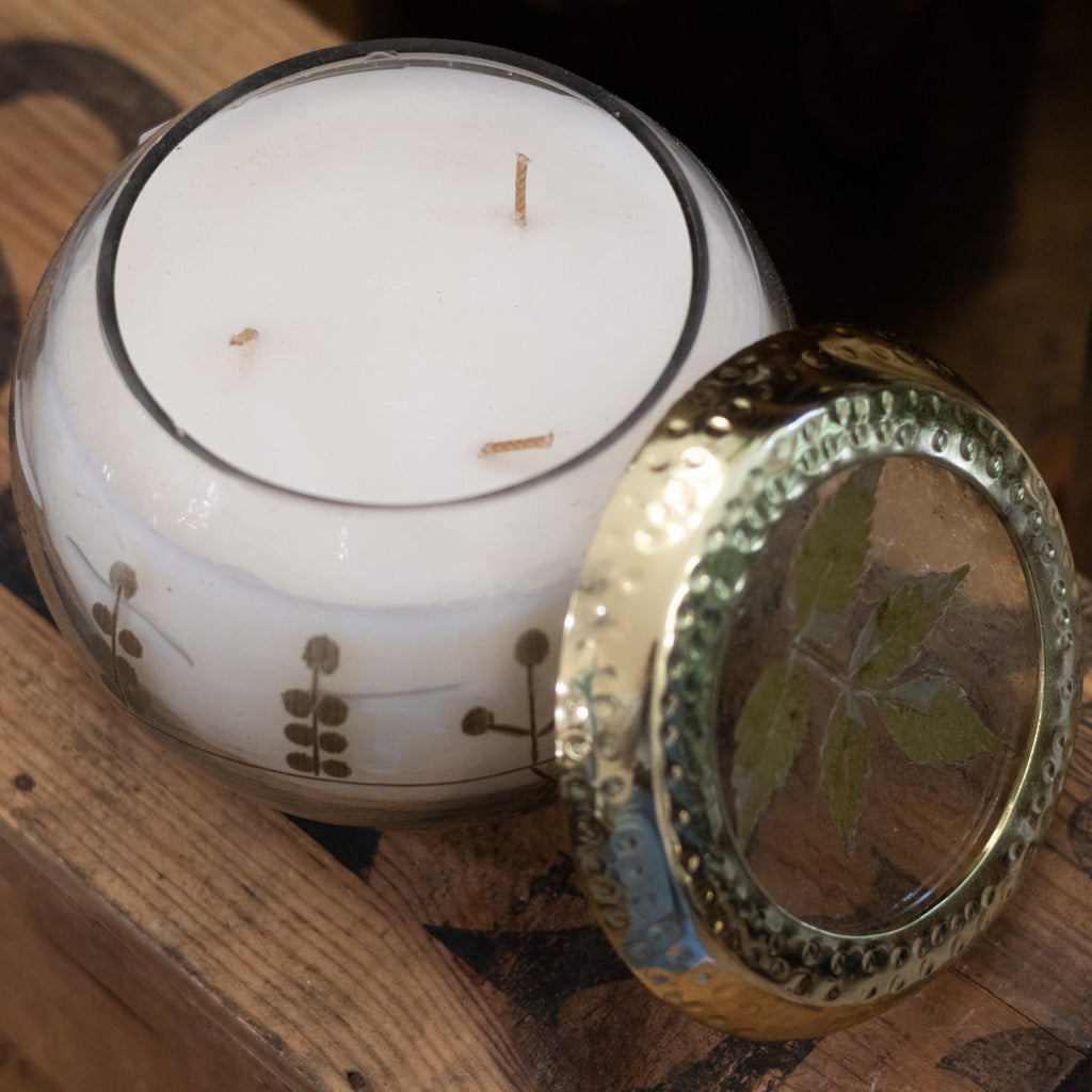 Frosted Juniper Candle in Glass with Lid