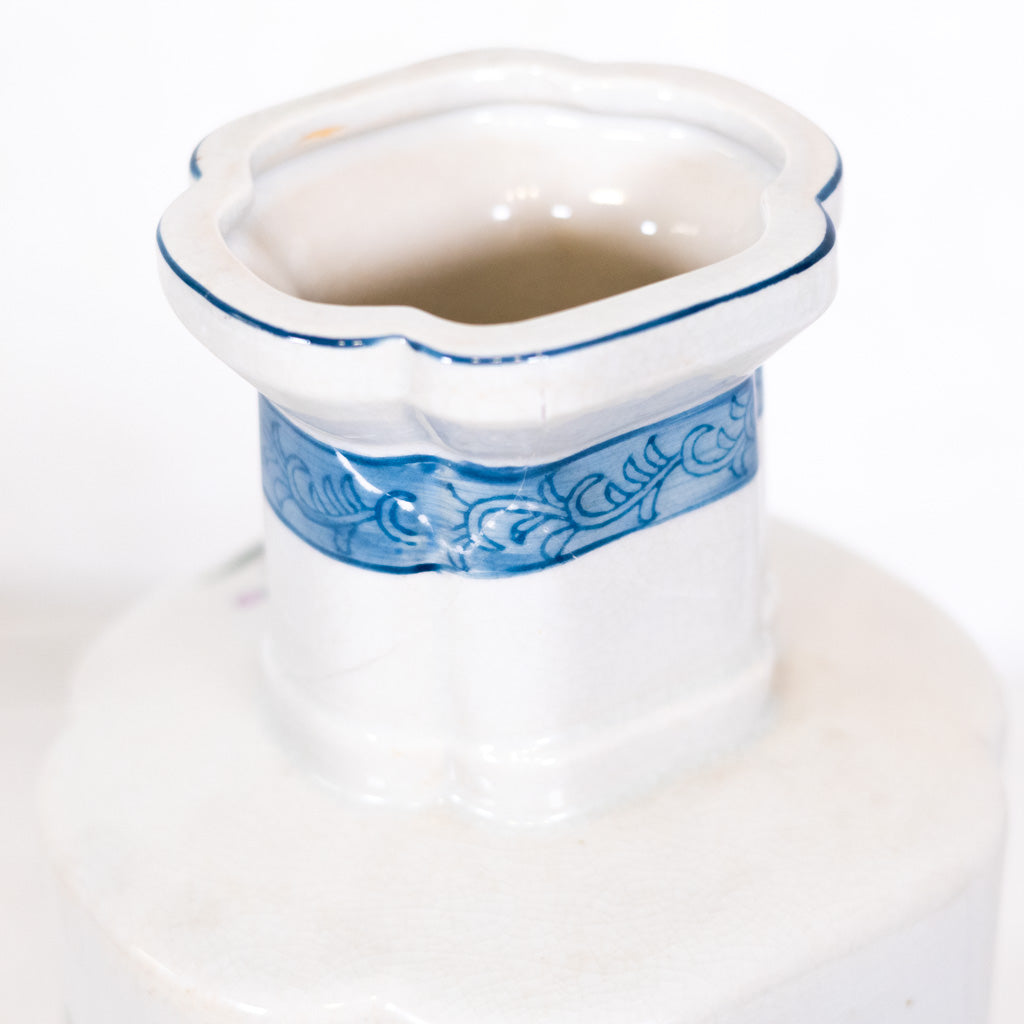 Vintage Handpainted Fleurs De Chantilly Vase