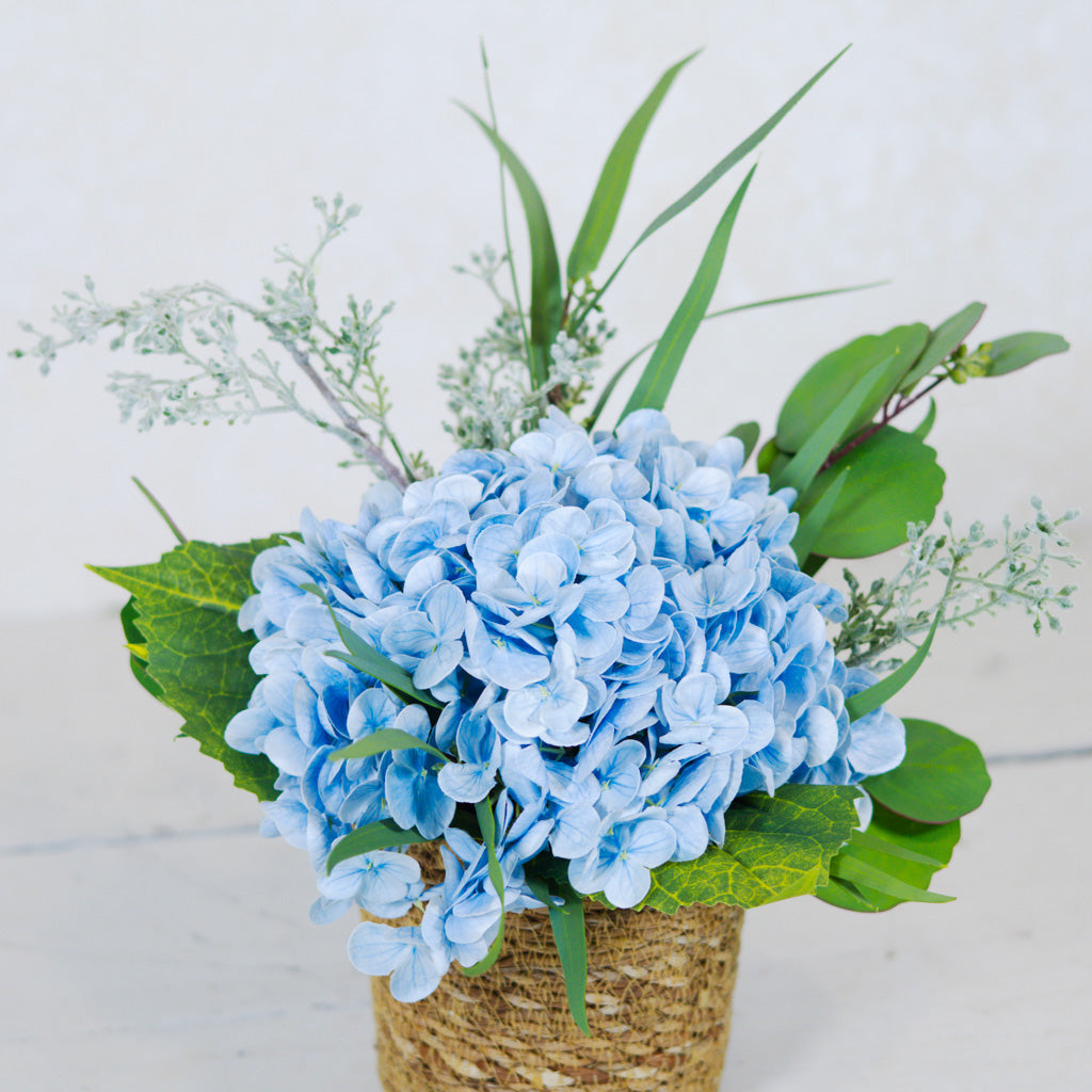 Single Blue Hydrangea Bouquet Drop In