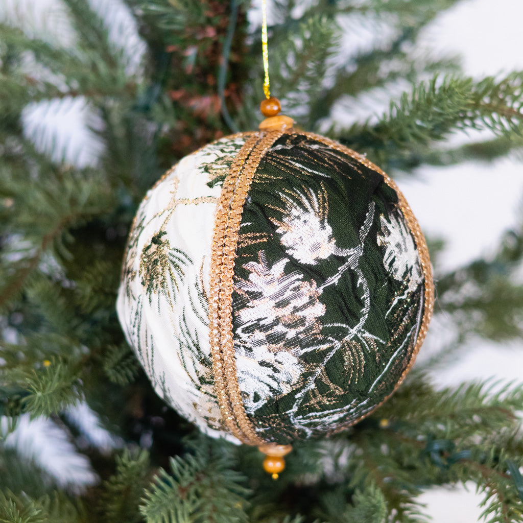 Pine Jaquard Ball Ornament