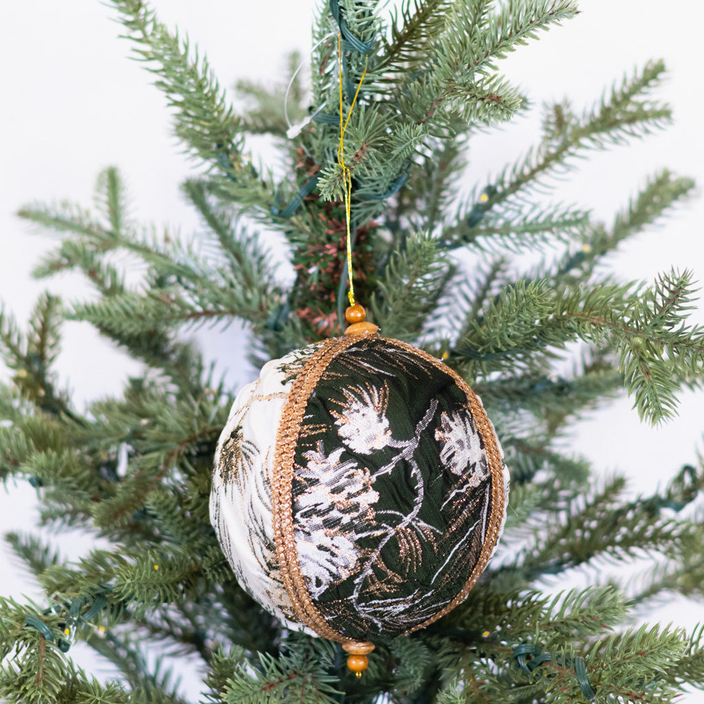 Pine Jaquard Ball Ornament