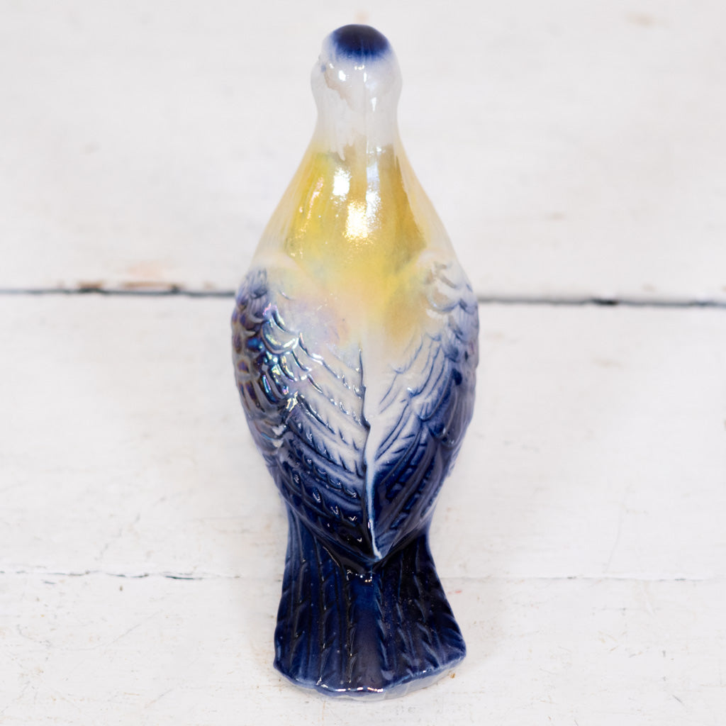Vintage Blue and Yellow Bird Figurine Made in Brazil