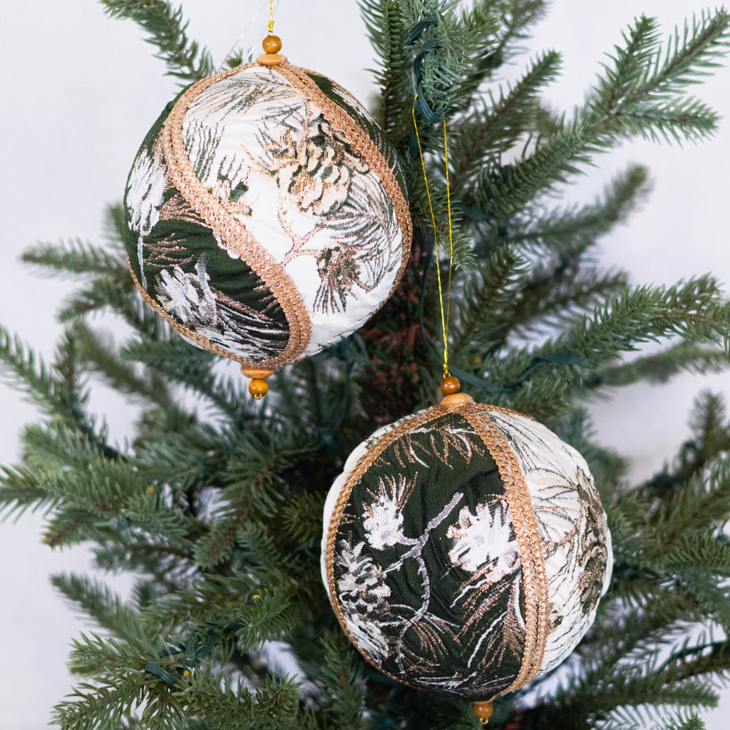 Pine Jaquard Ball Ornament