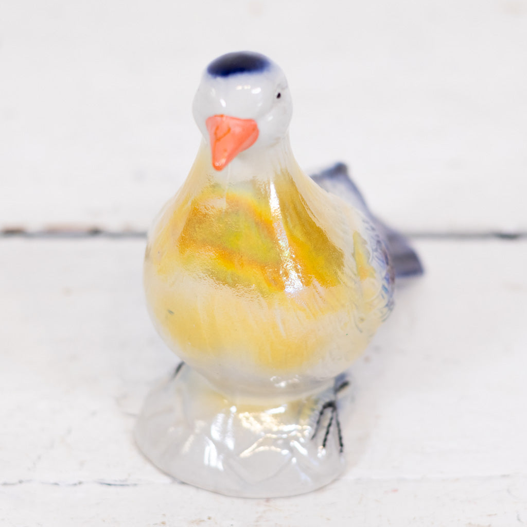 Vintage Blue and Yellow Bird Figurine Made in Brazil