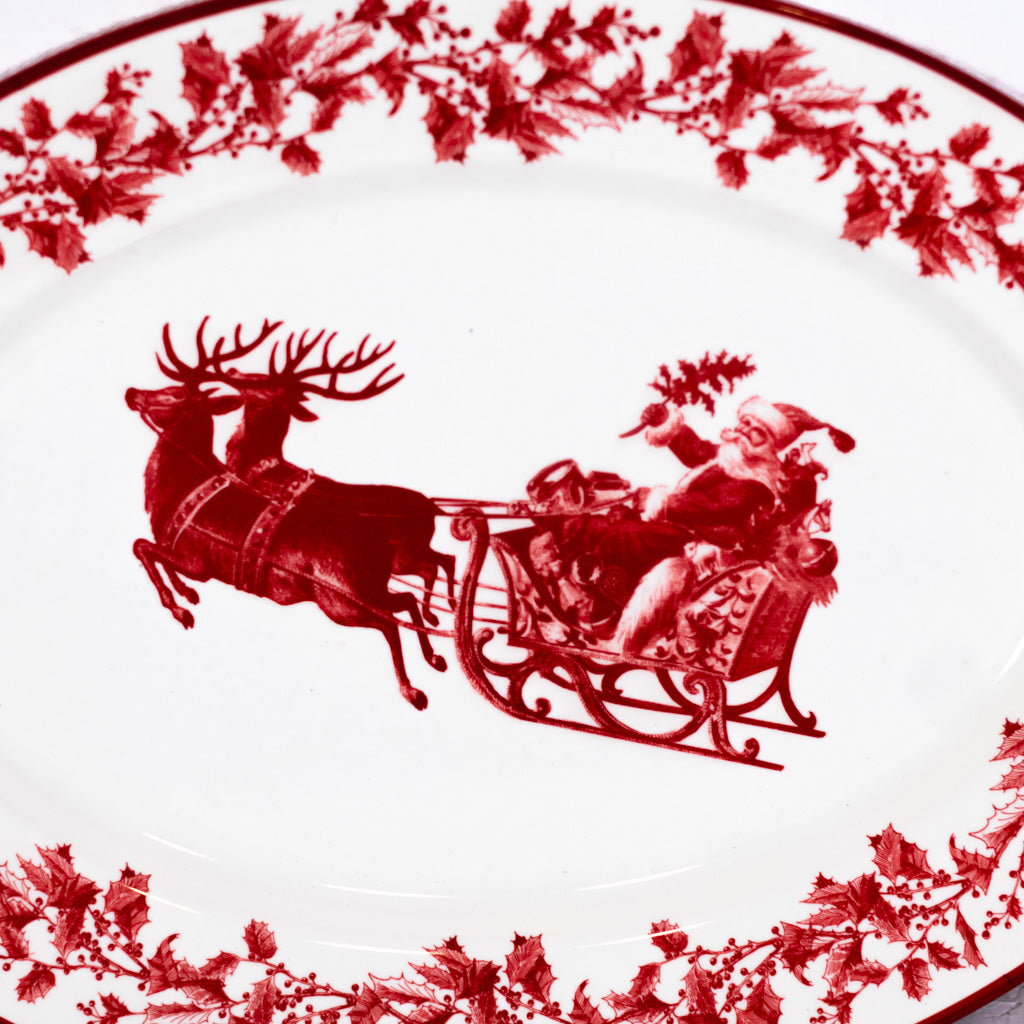 Yuletide Enamel Oval Platter Melamine