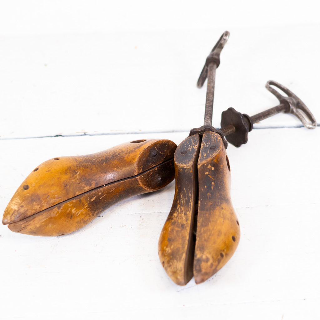 Pair of Wooden Split Toe Shoe Stretchers