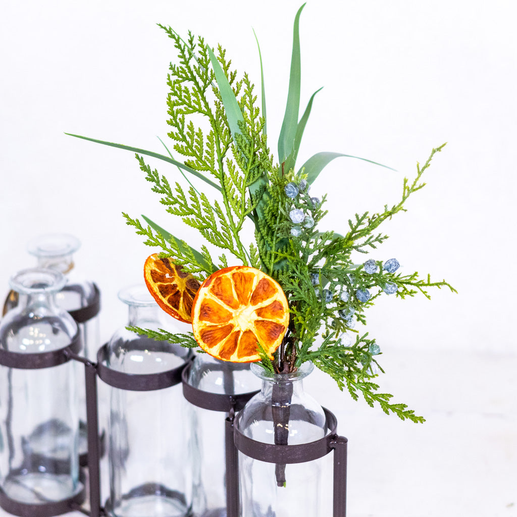 Orange Grove Evergreen Mini Bouquet