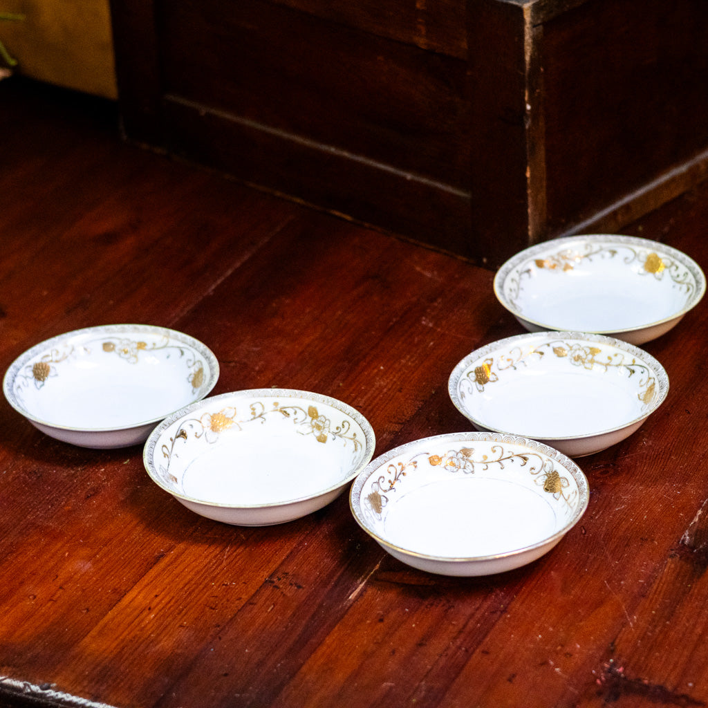 Antique Nippon Dessert Dishes Set of Five