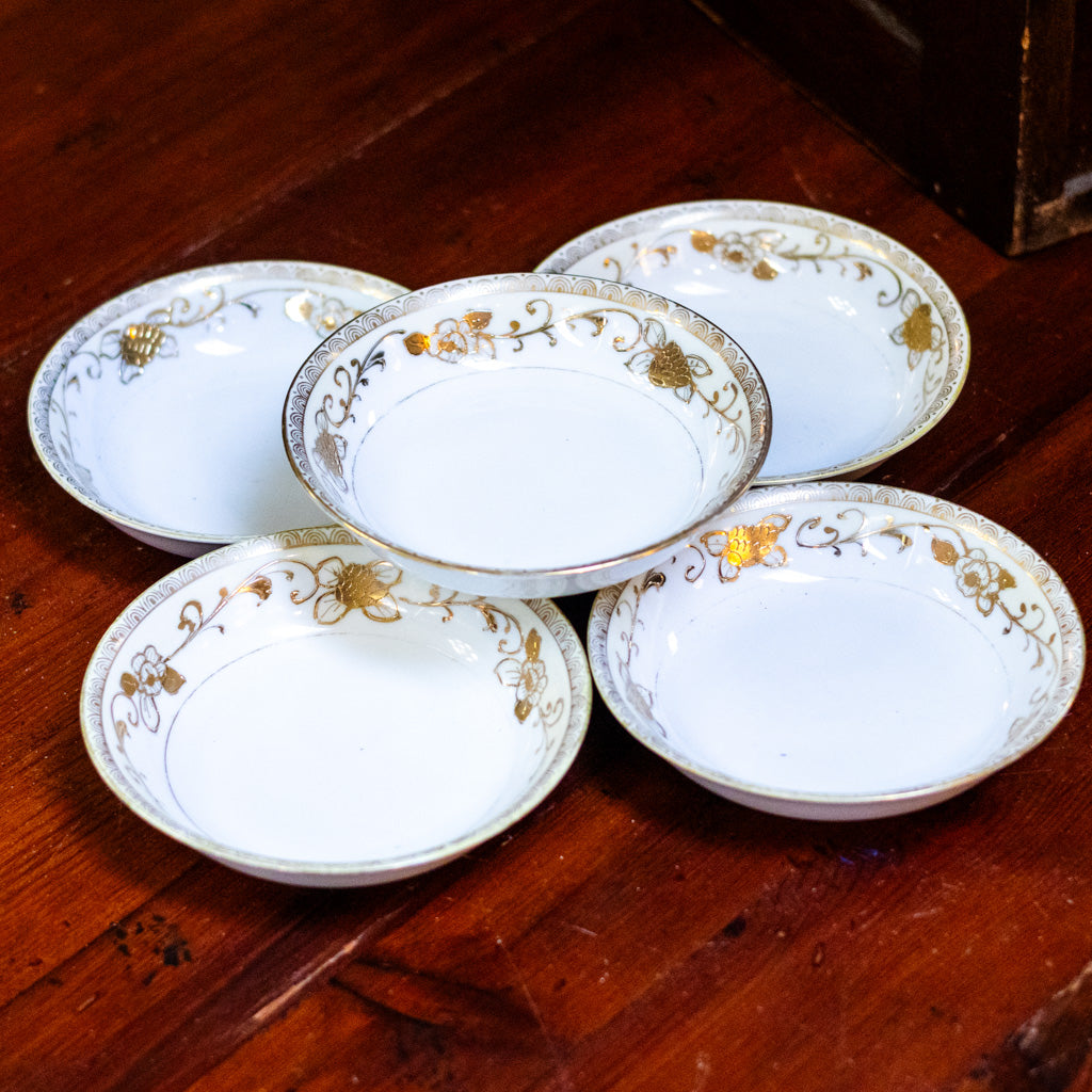 Antique Nippon Dessert Dishes Set of Five
