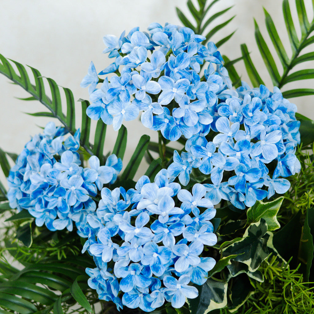 Blue Hydrangea Mix Elongated Drop In