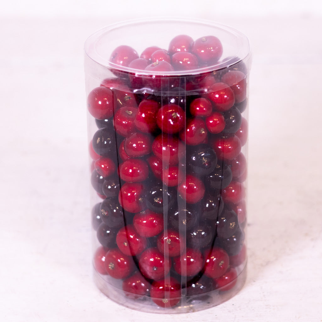 Acetate Tube of Mixed Red Holiday Berries