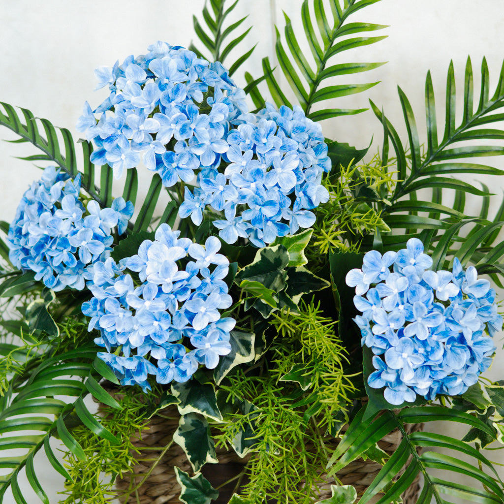 Blue Hydrangea Mix Elongated Drop In
