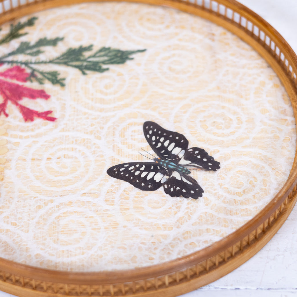 Hand Pressed Rattan Tray
